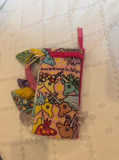 Jellycat unicorn tales soft sensory book