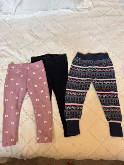 Girls warm pant bundle , Kids 2T