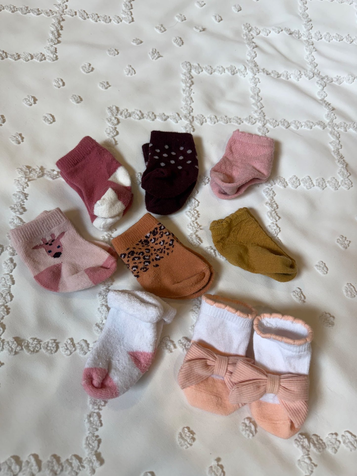 Girls 0-3 month sock bundle