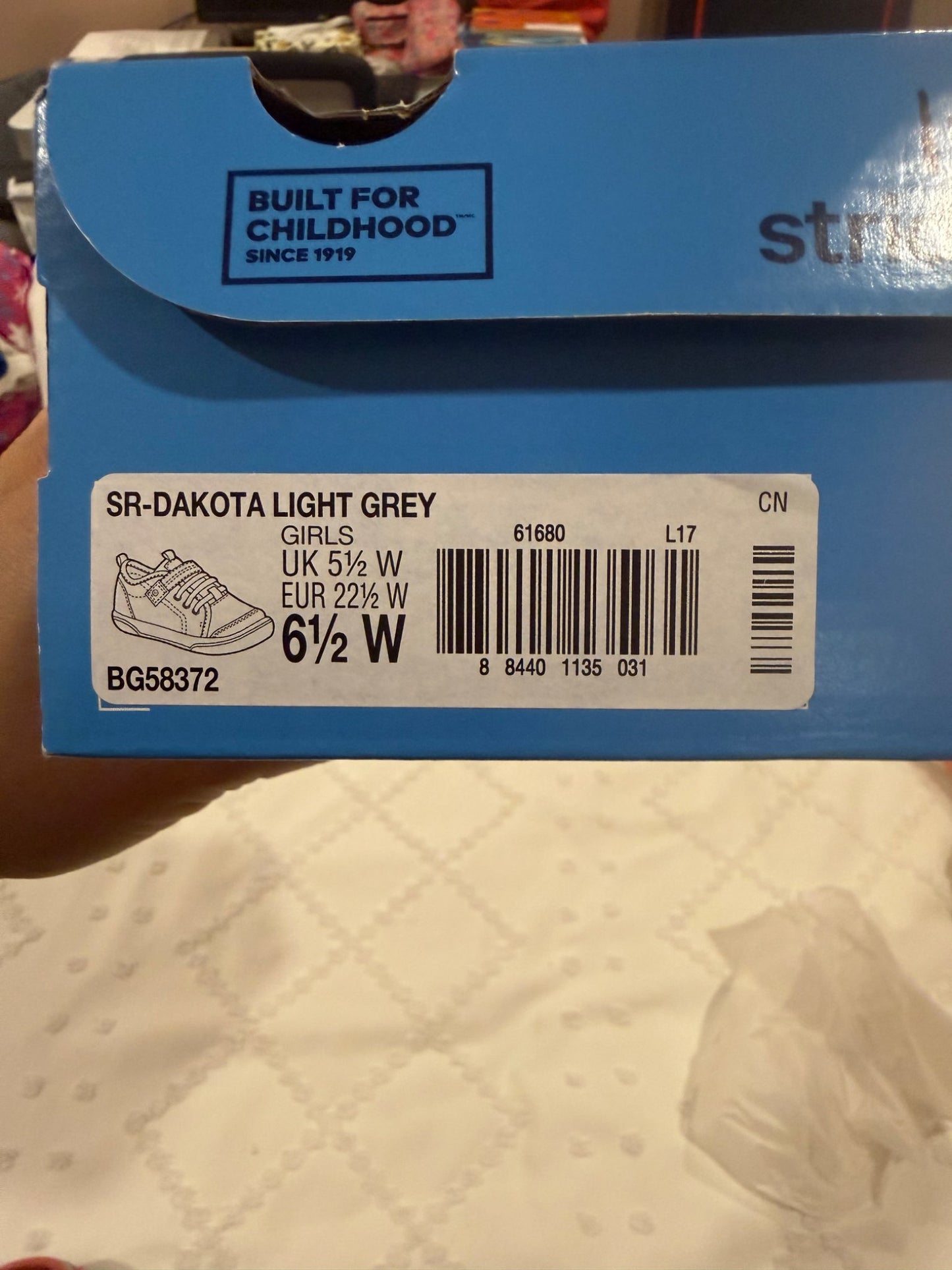 Silver and pink stride rite sneakers , Shoes 6.5 (Walkers:12-24 mth)