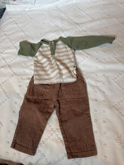 Rabbit and bear boys outfit, Kids 12 Month (9-12M)