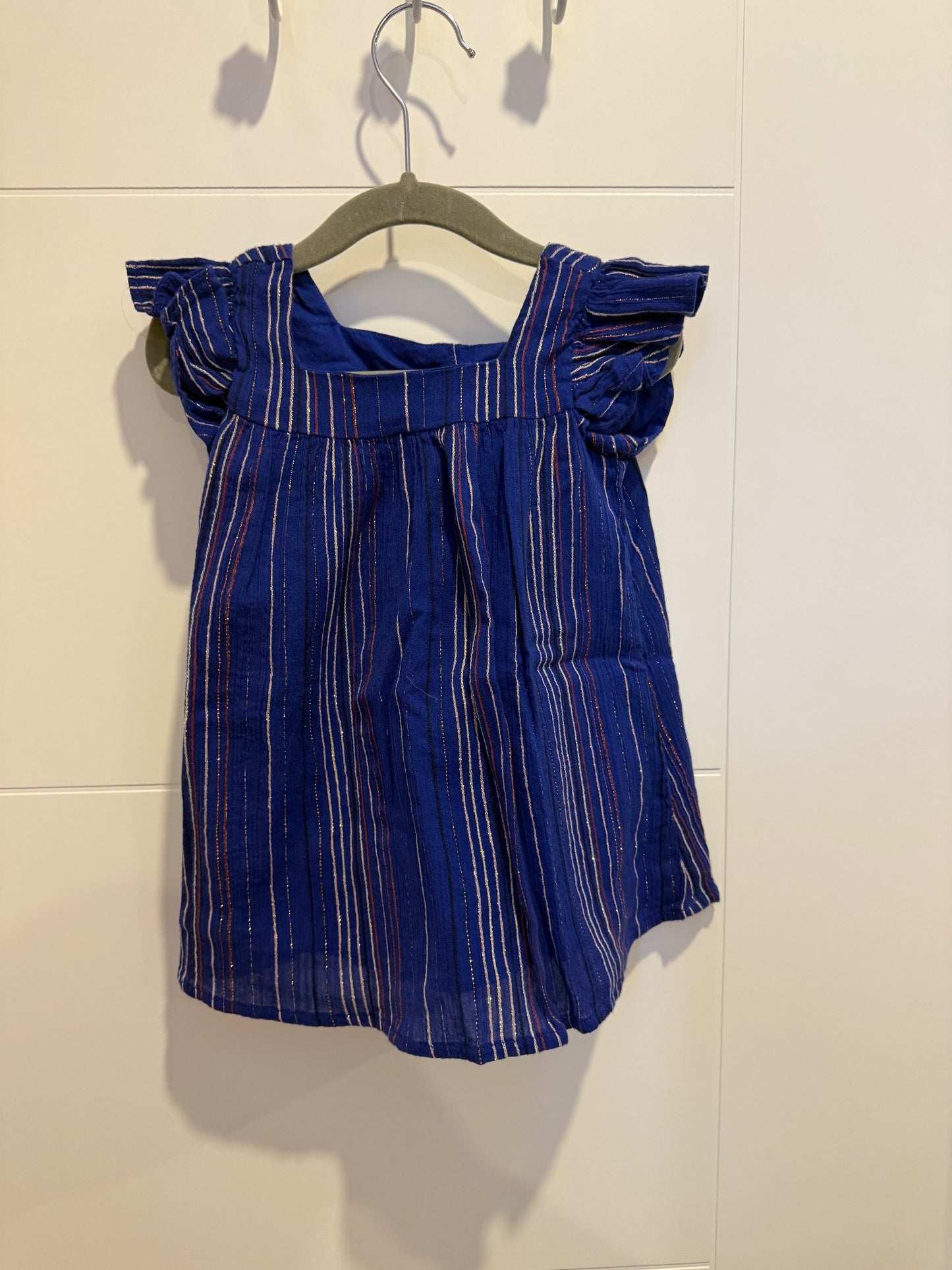 Gap Toddler Girl Sparkly Blue Dress, Kids 18 Month (12-18M)
