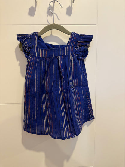 Gap Toddler Girl Sparkly Blue Dress, Kids 18 Month (12-18M)