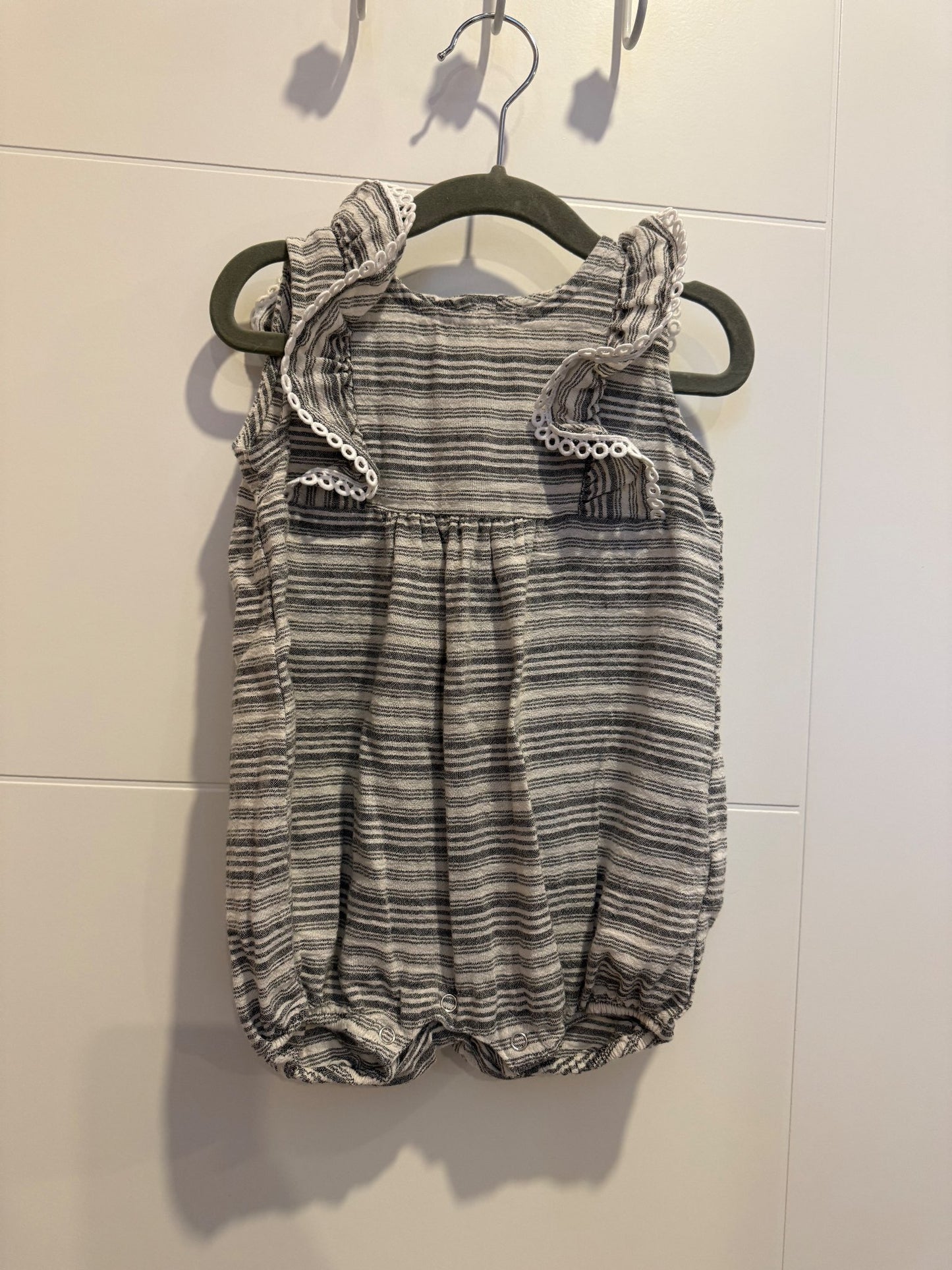 Striped ruffle romper.  , Kids 18 Month (12-18M)