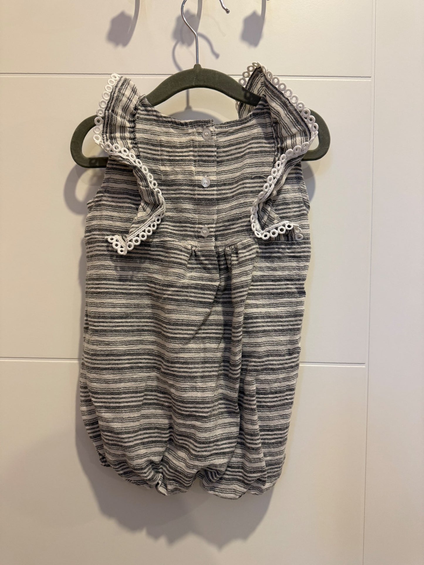 Striped ruffle romper.  , Kids 18 Month (12-18M)
