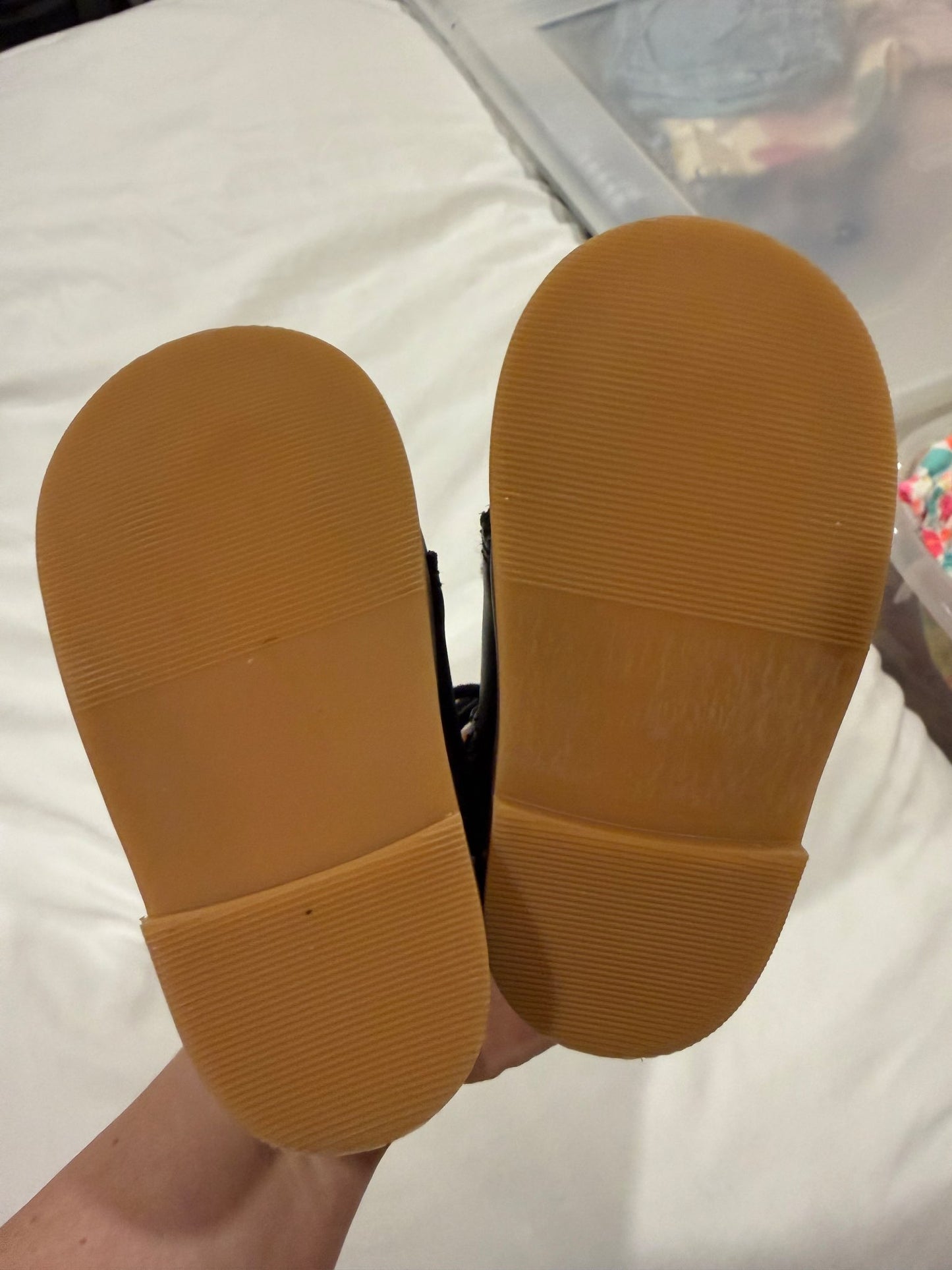 Scallop detail leather boots , Shoes 5 (Walkers:12-24 mth)