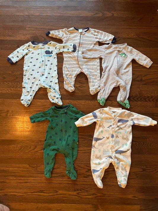 3 month Boy Bundle - 5 sleepers , Kids 3 Month (0-3M)