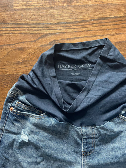 Maternity Jean Shorts (Large), Maternity L (12-14)