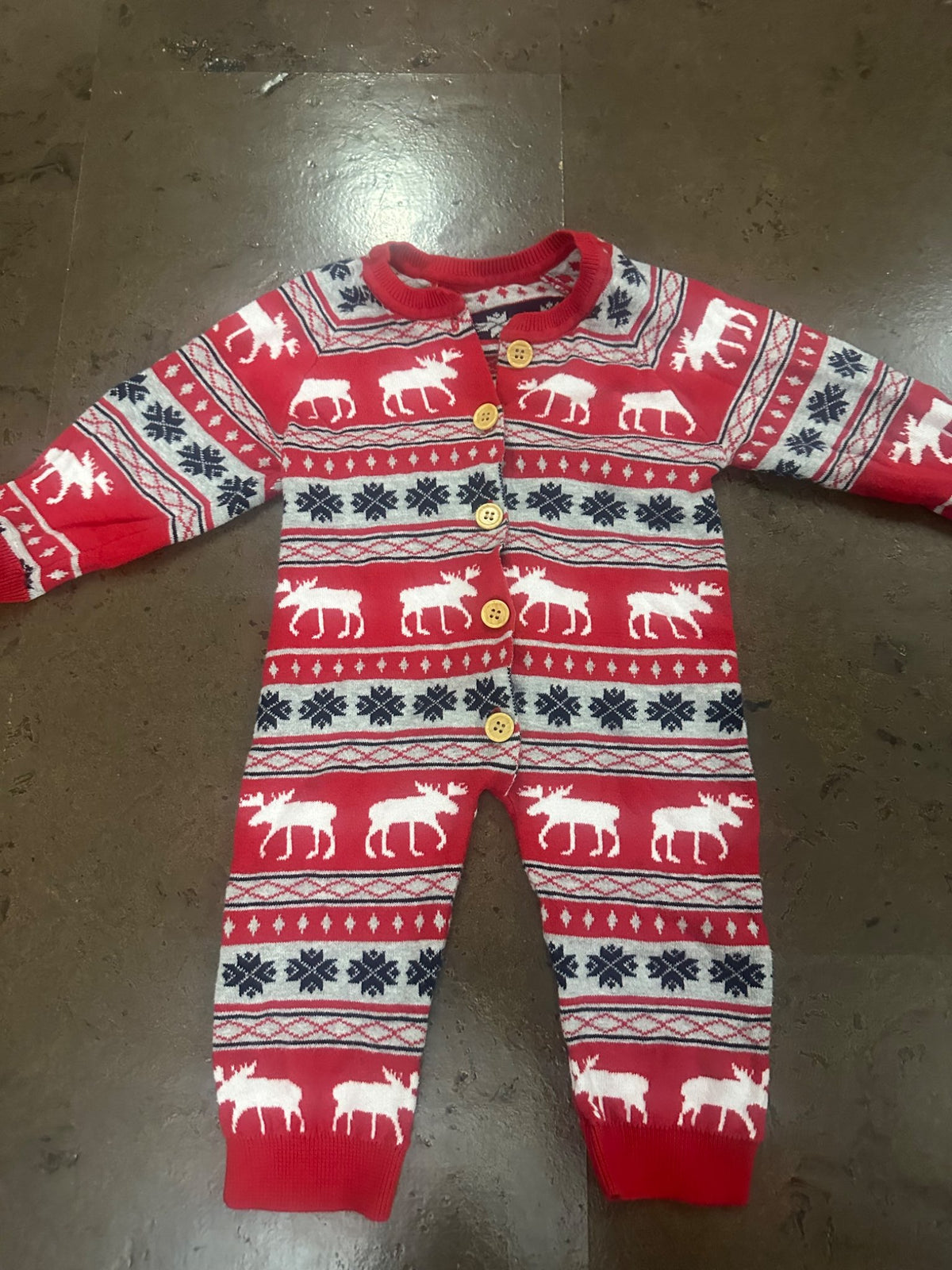 Holiday Knit Onesie, Kids 12 Month (9-12M)
