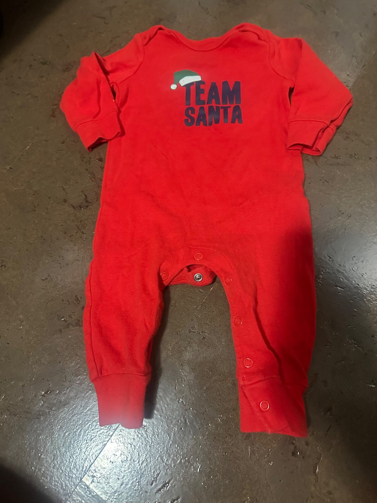 Team Santa Onesie, Kids 6 Month (3-6M)