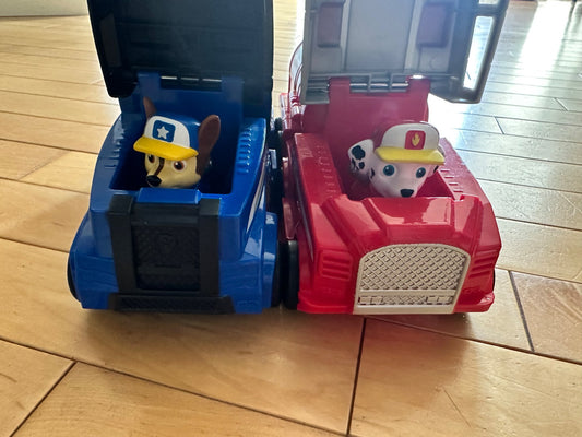 Paw Patrol Vehicles - Chase and Marshall. Retails $20 each