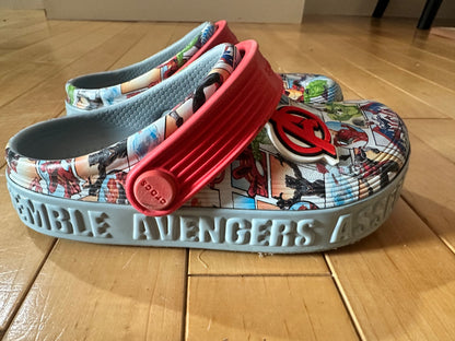 Avengers Crocs - Retails $70, Shoes 10 (Toddler:2-4yr)