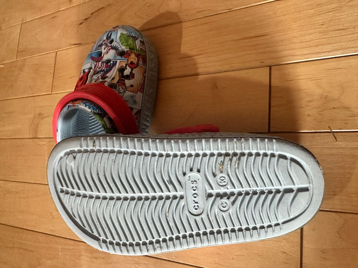 Avengers Crocs - Retails $70, Shoes 10 (Toddler:2-4yr)