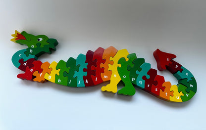 Wooden jumbo a-a dragon floor puzzle