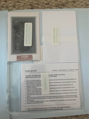 NEW Baby hand print kit and photo memory scrapbook