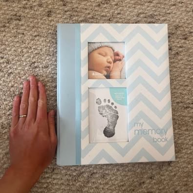 NEW Baby hand print kit and photo memory scrapbook