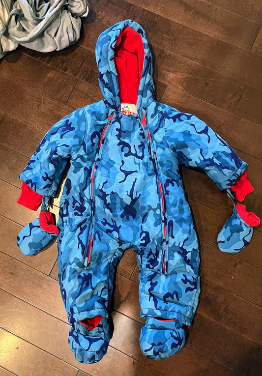 Snowsuit double zipper 9-12 months, Kids 12 Month (9-12M)