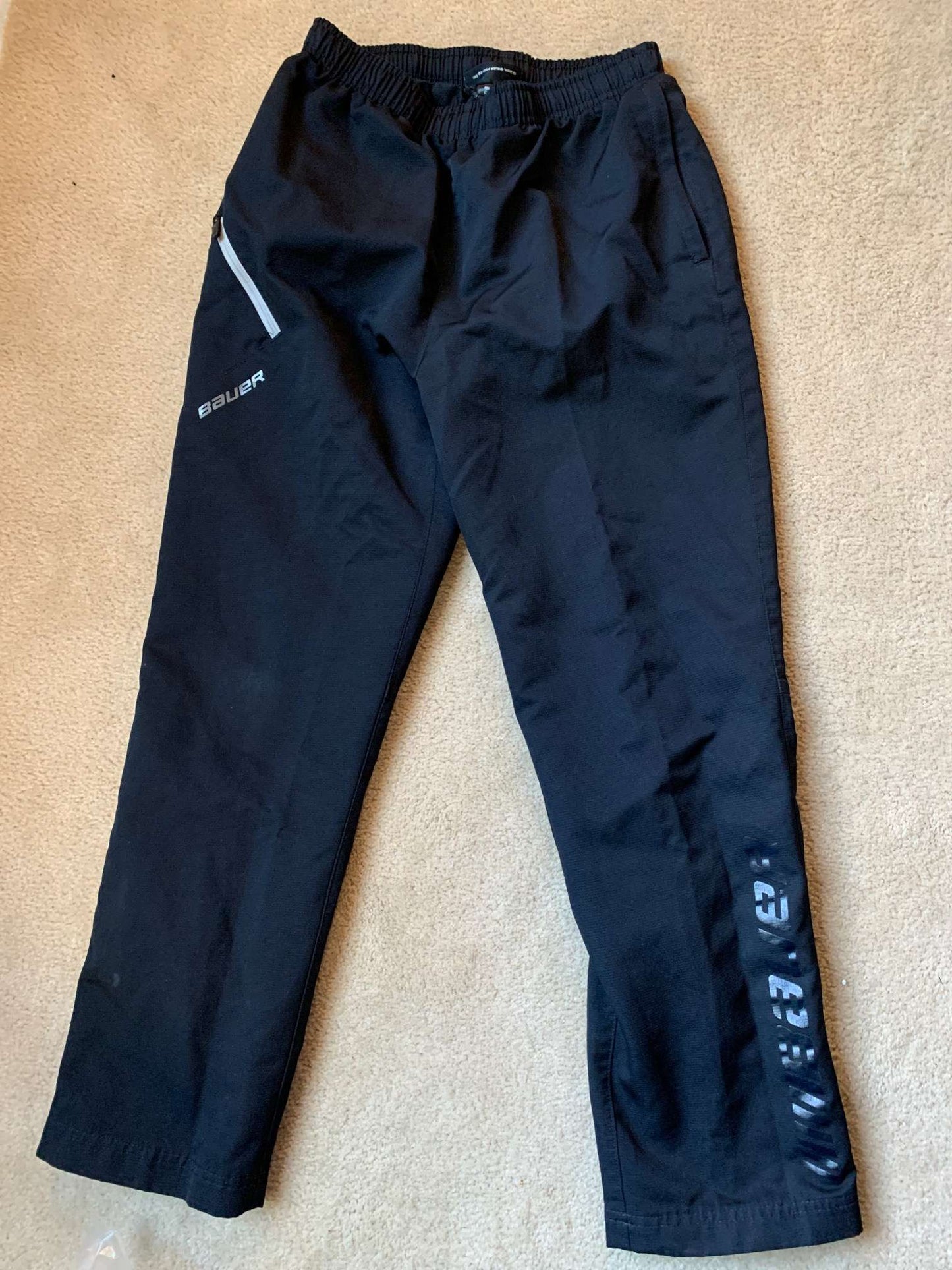 Track pants, Bauer, black, size 10-12, Kids 10