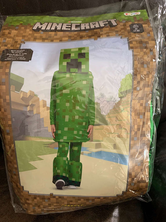 Minecraft Creeper Costume, Size 7-8, Kids 7 & 8 (small)