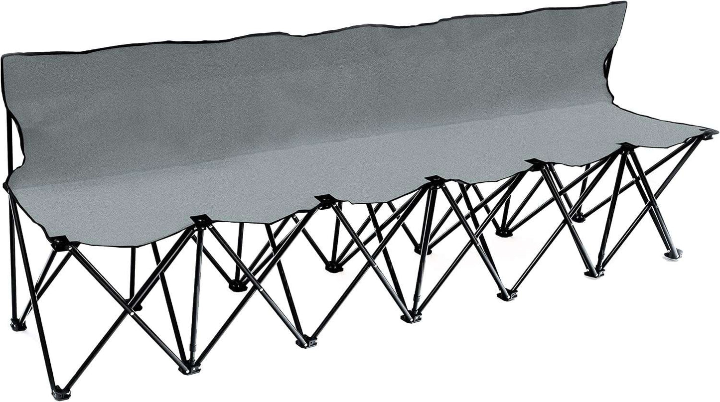 Grey Folding Bench, 6-Seater, Brand New