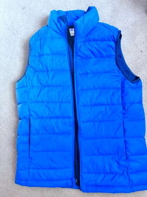 Blue Puffer Vest, Size 11-12, Like New, Kids 12