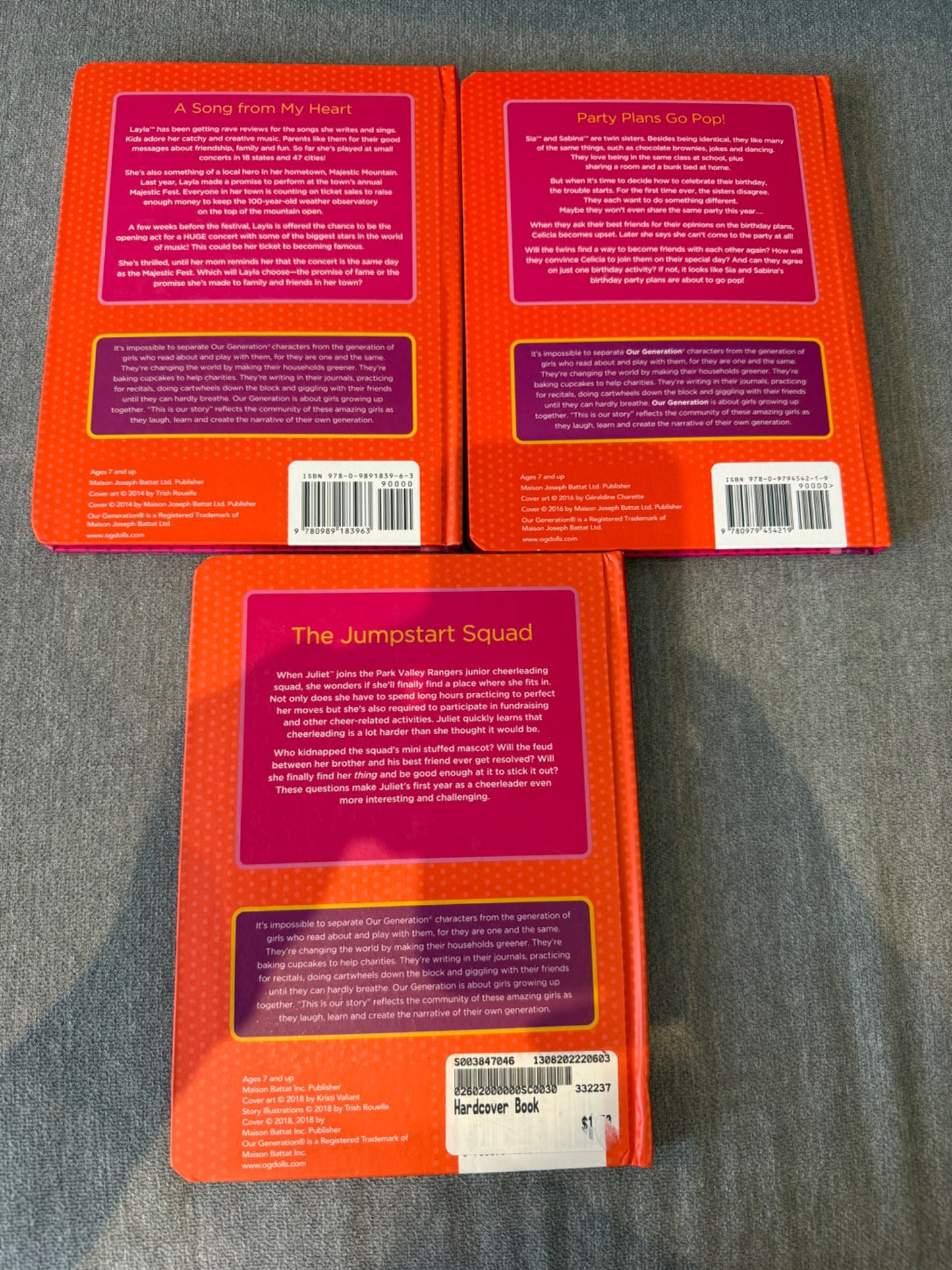 Our Generation Books (3 hardcover)