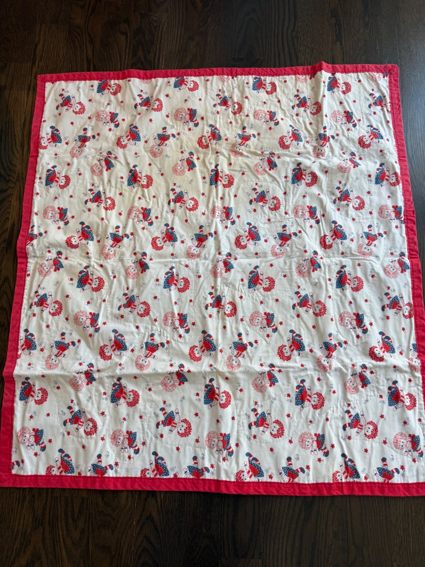 Vintage floor blanket - double sided