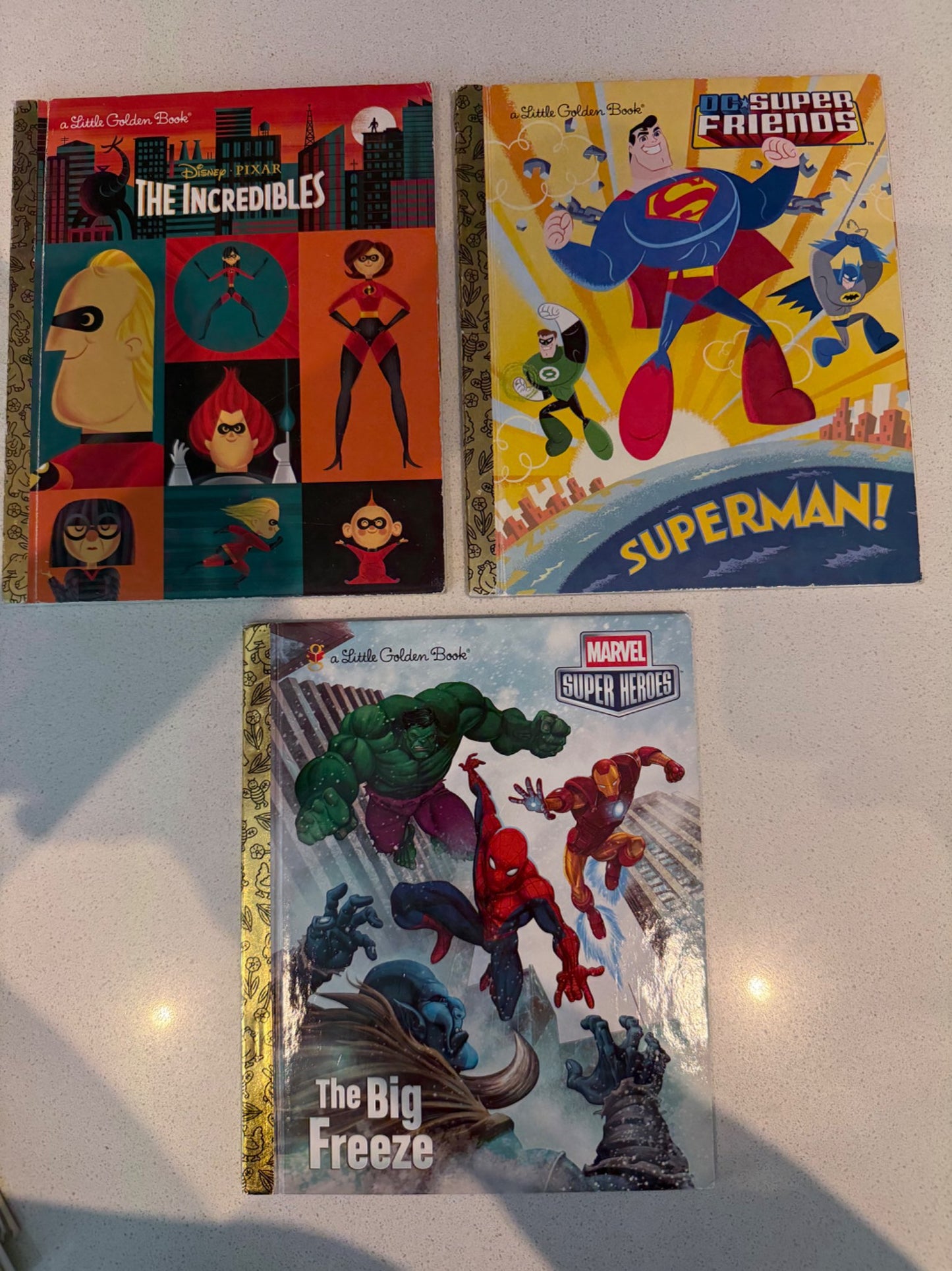 Lot of 3 Superhero Little Golden Books