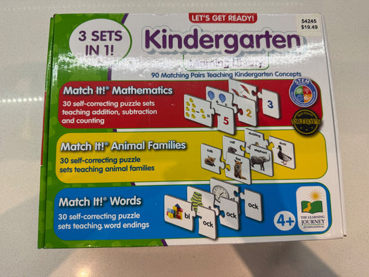 Game - Kindergarten counting, matching, animals and words