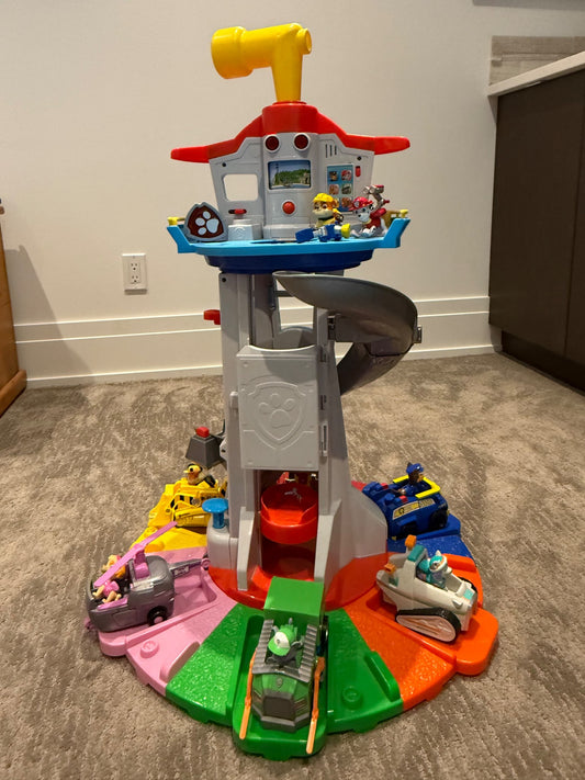 Paw Patrol Tower + all figurines and vehicles (Retails $300+ for all)