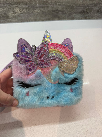 Fuzzy Unicorn Purse for girl