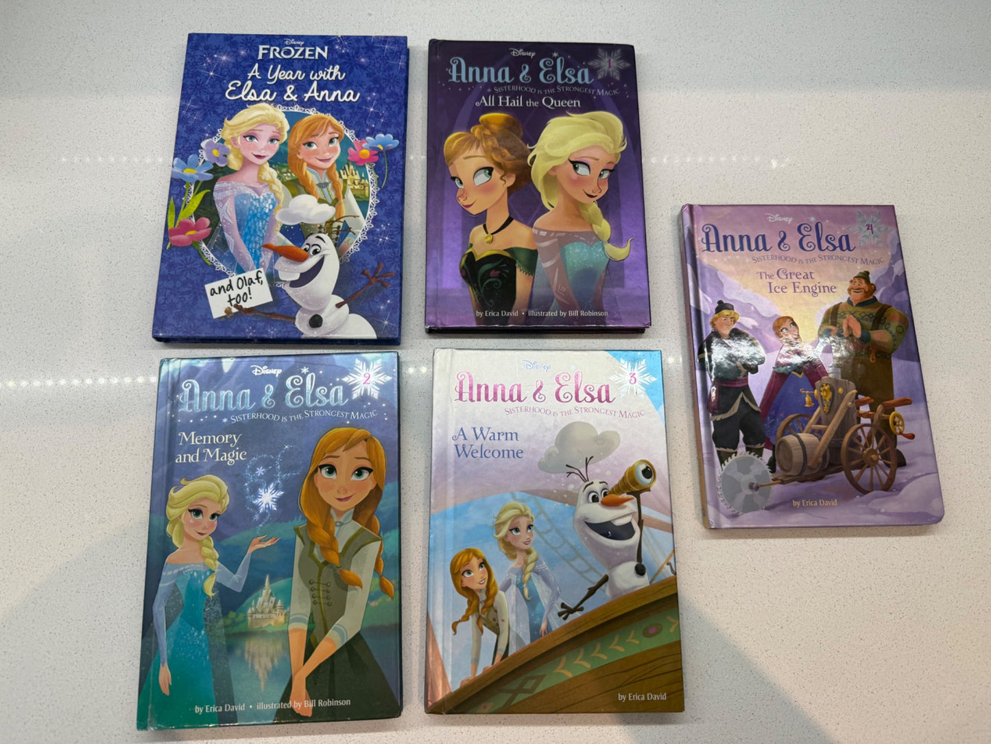 Anna and Elsa Chapter Books -Numbers 1-4 (age 6-10) (5 books)