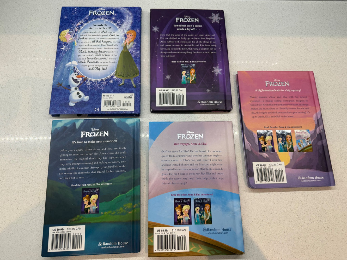 Anna and Elsa Chapter Books -Numbers 1-4 (age 6-10) (5 books)