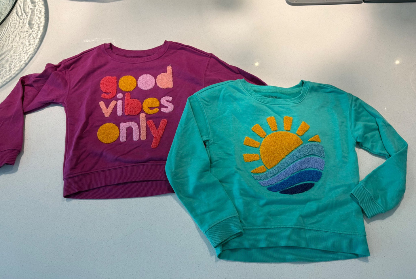 2 Super Cute Girls Sweatshirts- size 6, Kids 6/6X