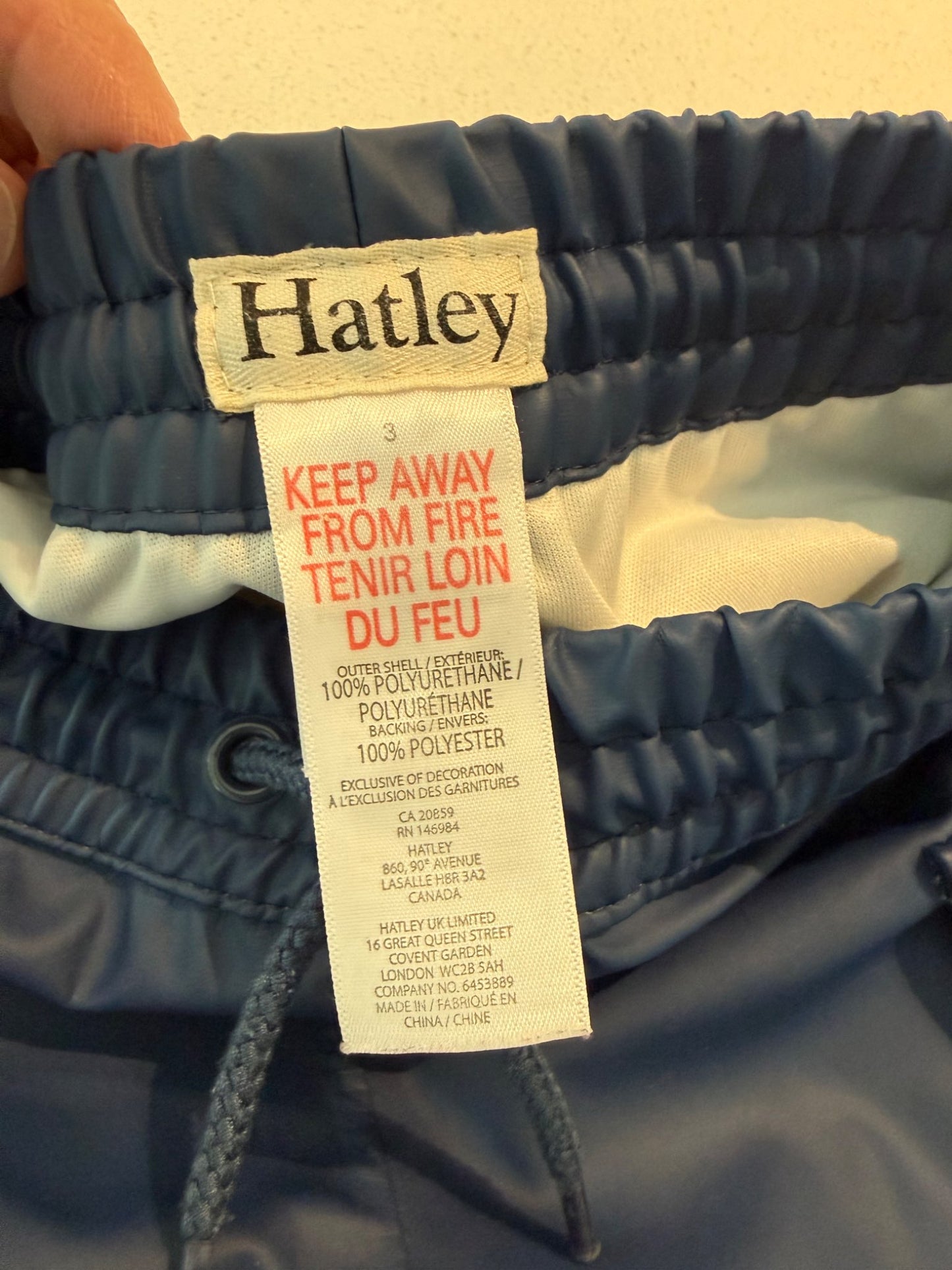 Hatley Rain pants - size 3 (fit 3-5), Kids 3T