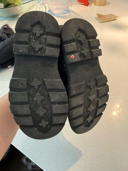 Girls black stylish boots - size 1 , Shoes 1 (Kids:4-8yr)