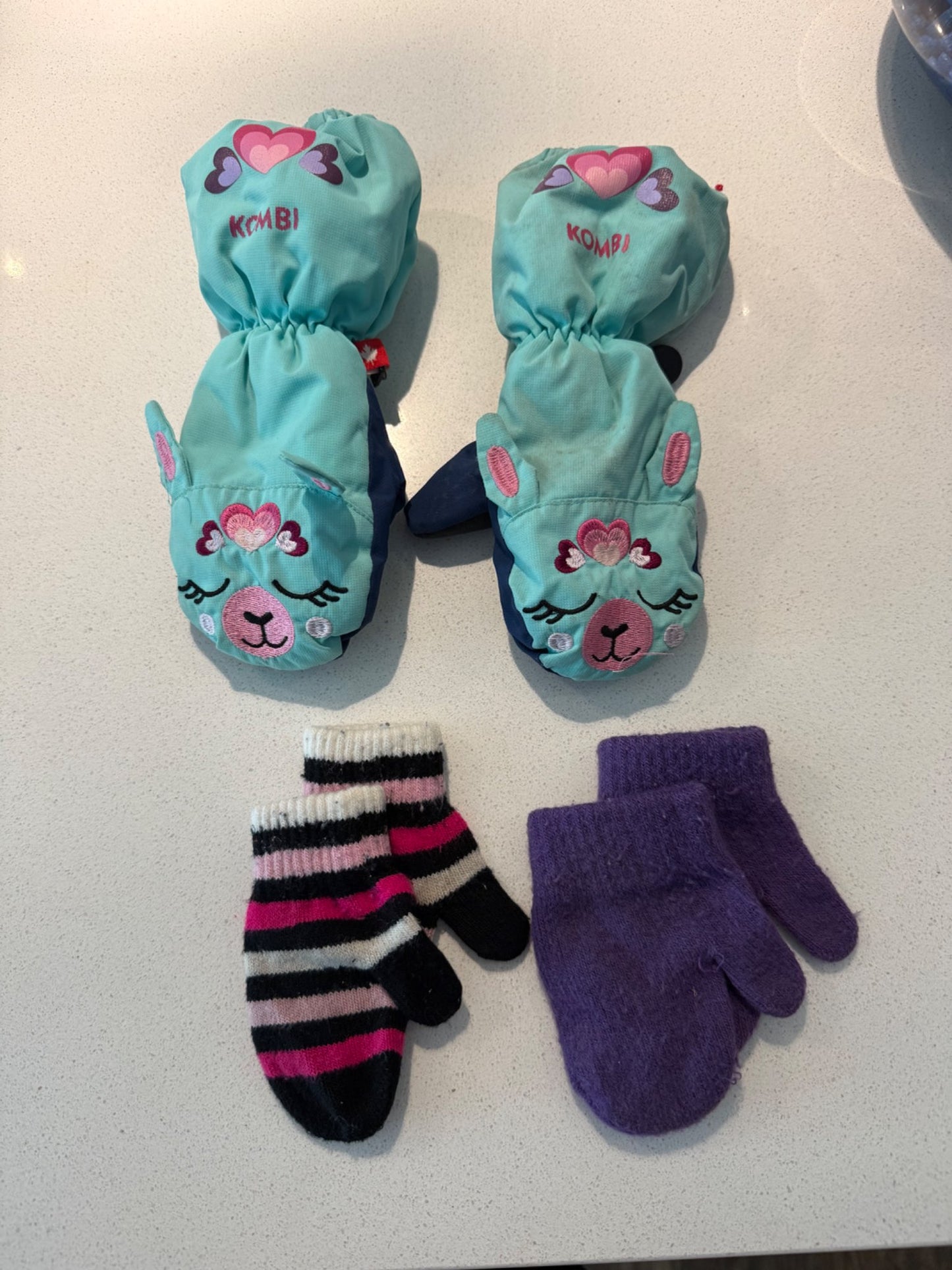 Kombi mittens - size L (approx age 4/5) + mini mitts , Kids 4/4T