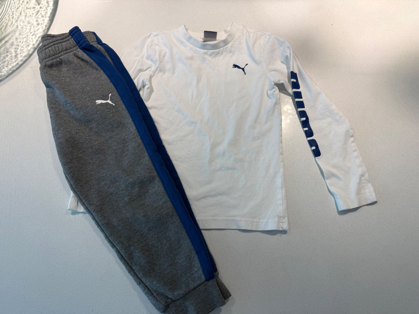 Boys Puma Sweats and long sleeve short - size 6, Kids 6/6X