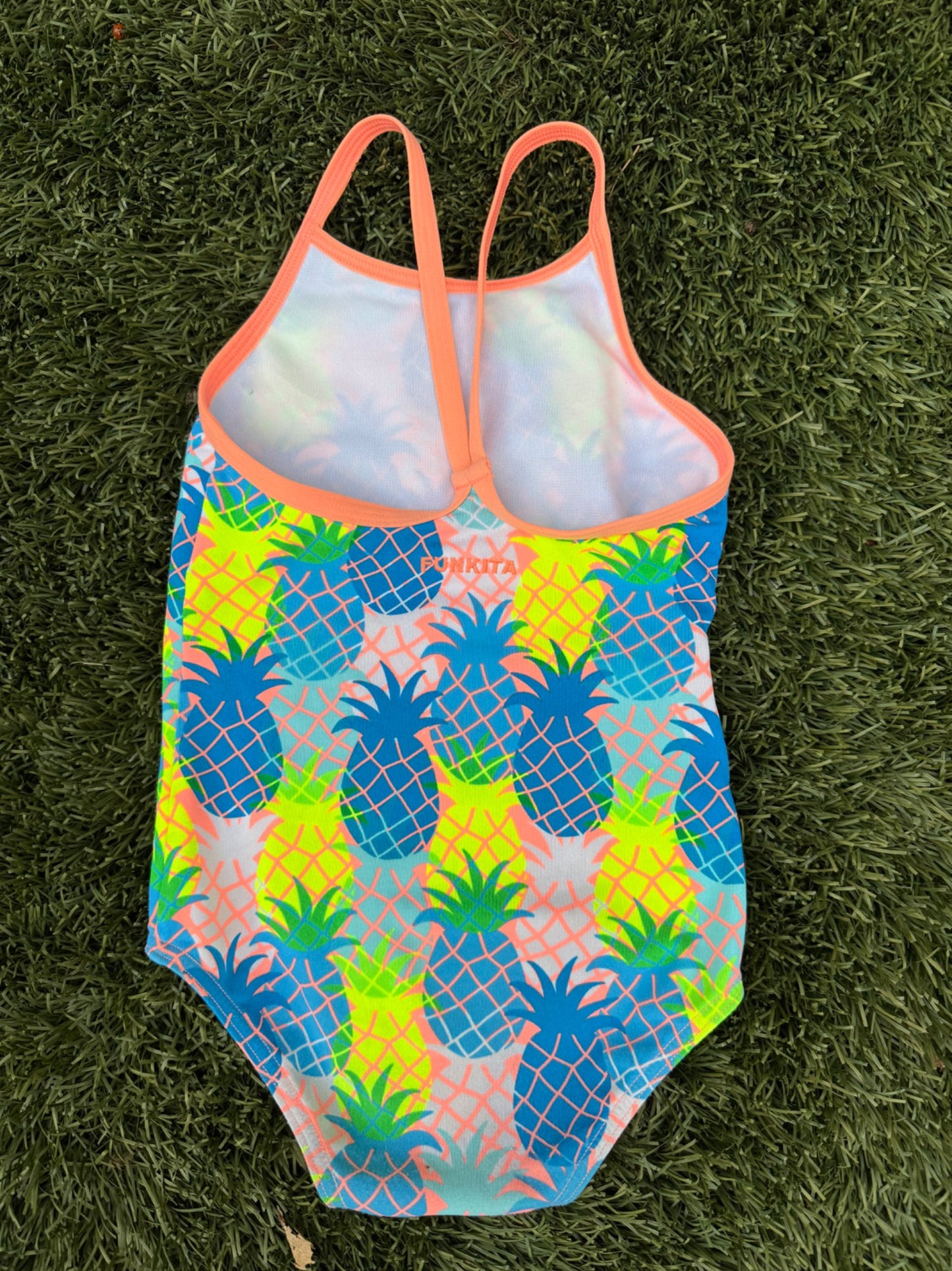 Size 5 girls bathing suit. Funkita brand from Australia. This brand is amazing – never fades and never stretches. You will love it! (Retails $67)., Kids 5/5T (extra small)