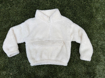 Girls size 6 pullover cream fleece. VGUC., Kids 6/6X