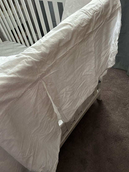 Storkcraft Hillcrest Crib and Mattress with crib skirt