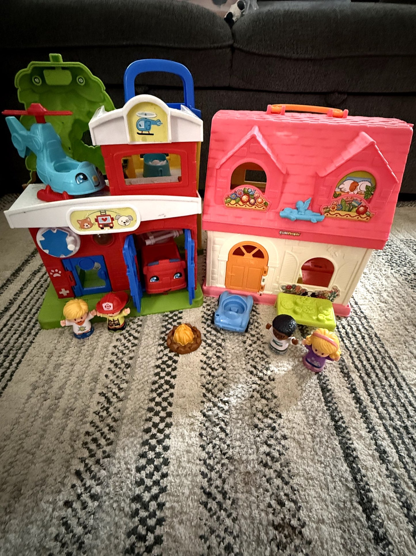 Little People House & Animal Rescue Playset Bundle