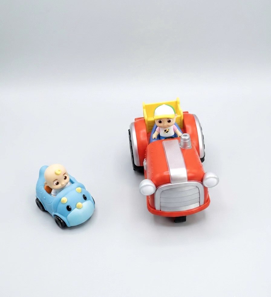 Cocomelon Musical Tractor & Dino Car Bundle