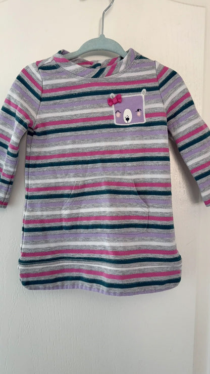 Gymboree Striped Glitter Knit Sweater Dress 6-12M, Kids 12 Month (9-12M)