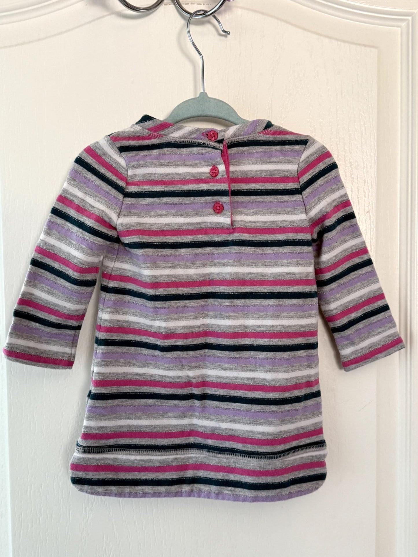 Gymboree Striped Glitter Knit Sweater Dress 6-12M, Kids 12 Month (9-12M)
