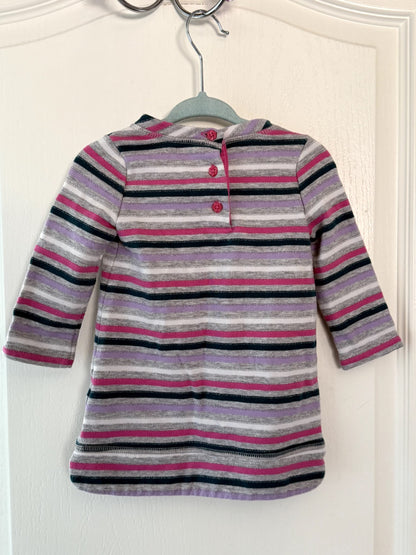 Gymboree Striped Glitter Knit Sweater Dress 6-12M, Kids 12 Month (9-12M)