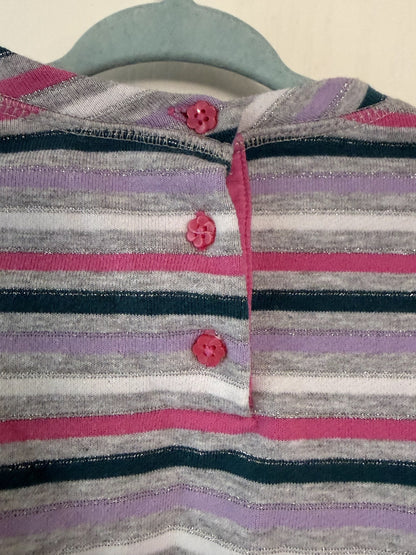 Gymboree Striped Glitter Knit Sweater Dress 6-12M, Kids 12 Month (9-12M)
