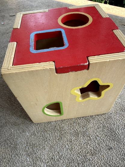 Wooden Shape Sorter Box Toy