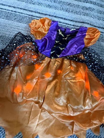 Girls Light-Up Witch Costume – Size 8–10, Kids 8