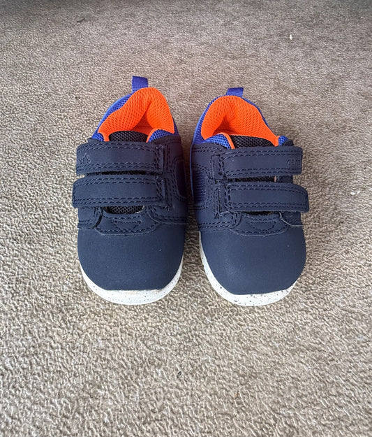 Carter's Navy Blue & Orange Infant Sneakers - Size 3M